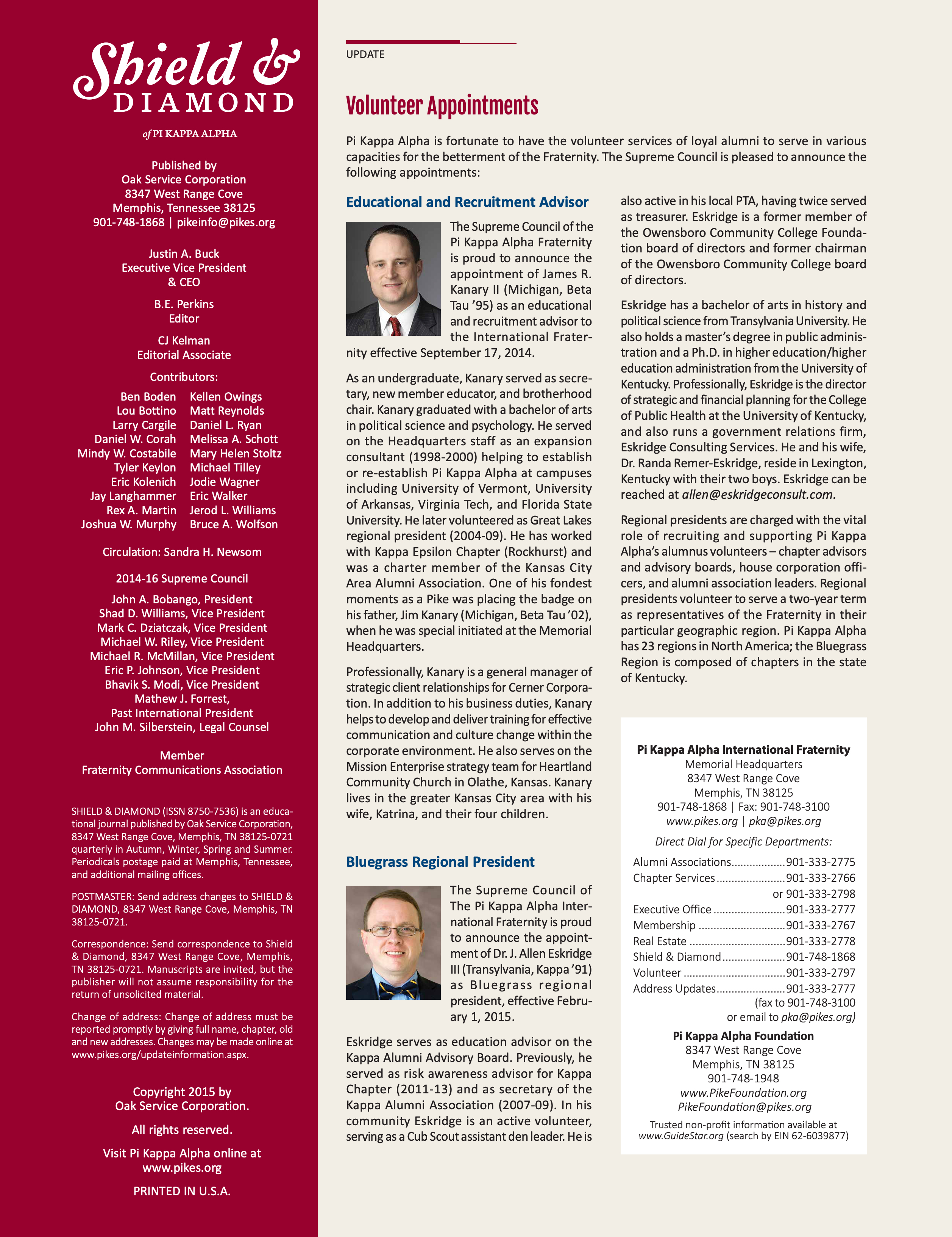 Update: Volunteer Appointments